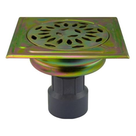 Ablaufgarnitur aus verzinktem Stahl - 125x125mm - 40, CLARA (1/5)