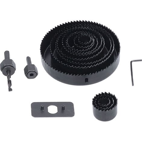 16-teiliges Lochsägen-Set: Präzise, symmetrisch, schnell, sauber, schwarz, oxidationsbeständig, verschleißfest, korrosionsbeständig, für die Holzbearbeitung (1/5)