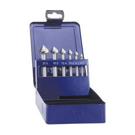 Set di svasatori conici EXACT Ø 6,3-20,5mm scanalatura a V - 05540 (1/4)