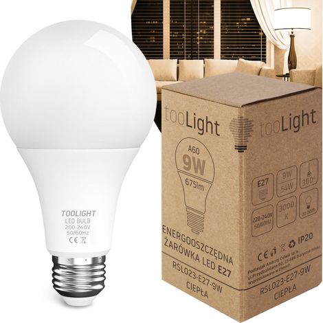 BULBO LED RSL023 E27 9W WARM