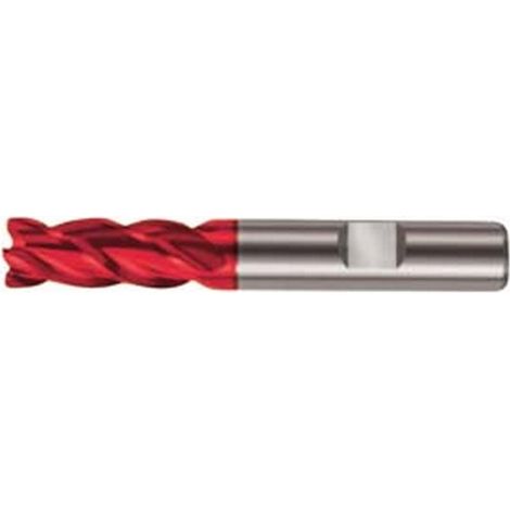 Fresa cilíndrico larga, 4 dientes, carburo monobloque con ángulo de hélice de 35°/38°, mango HB, Fire, Ø d1 - h10 : 8,0 mm, Largo total l1 63 mm