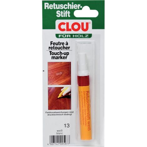 Rotulador de retocar para madera Nr. 13 blanco (por 4)