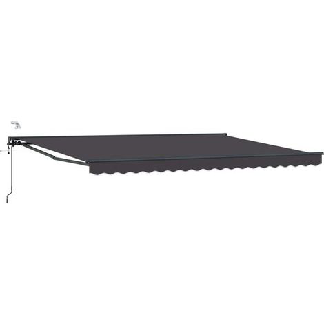 Store banne électrique rétractable, gris anthracite, 4,5 x 3 mètres (1/4)