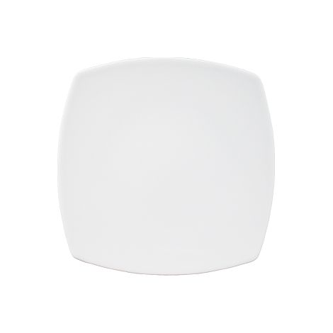 Saturnia Piatto Frutta Quadro L 21 Cm H 2,8 Cm Diag. 24,5 Cm Porcellana Tokio Bianco
