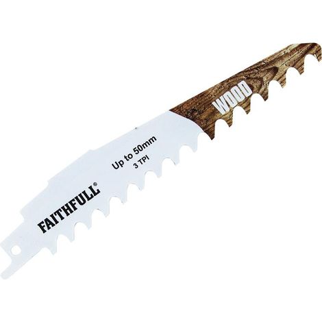 Faithfull S950hm Wood Carbide Sabre Saw Blade 152mm
