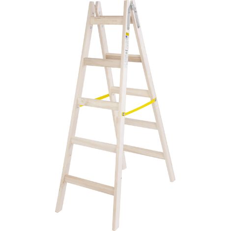 Leiter Strend Pro, 5-sprossig, Holzstufenleiter, 1,60 m, max. 150 kg (1/3)