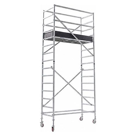 Petit échafaudage roulant 1 plateau - Hauteur maximale de travail 2.84m - EURXHD-0 (1/5)