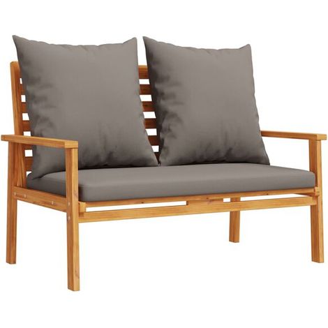 Canapé de Jardin en Bois de Massaranduba 120 cm avec Coussins (1/5)