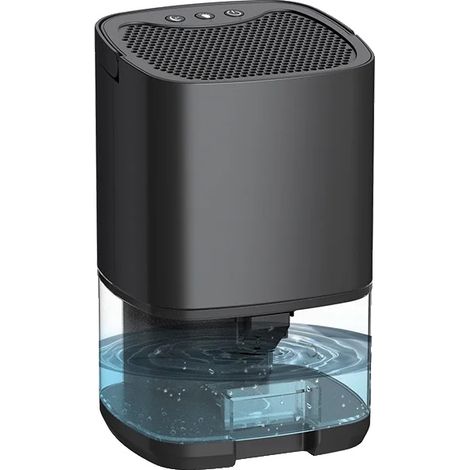 Déshumidificateur d'air, design compact, double tension, Noir, Prise EU (1/2)