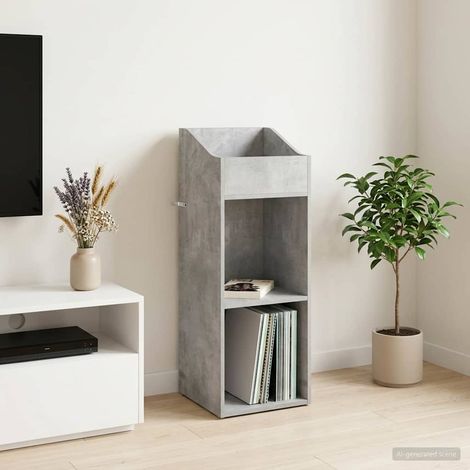 vidaXL Mueble para discos de vinilo Gris Hormigón 36 x 36 x 95,5 cm (1/5)