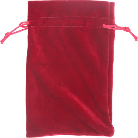 Pochette de rangement en velours pour cartes, bijoux et pièces, avec cordon de serrage - Bordeaux