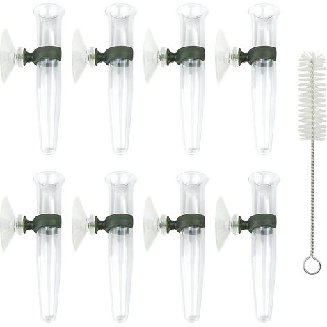 8 Pièces Tube à fleur, Plastique transparent avec Ventouse, Pour fleuriste et Décoration mariage (1/5)