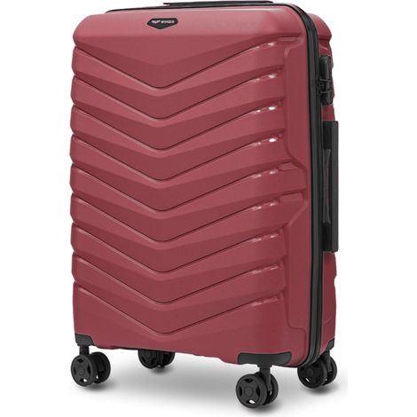 Maleta mediana Wings PHOENIX 2.0 de polipropileno de 61 cm (24") color burdeos.