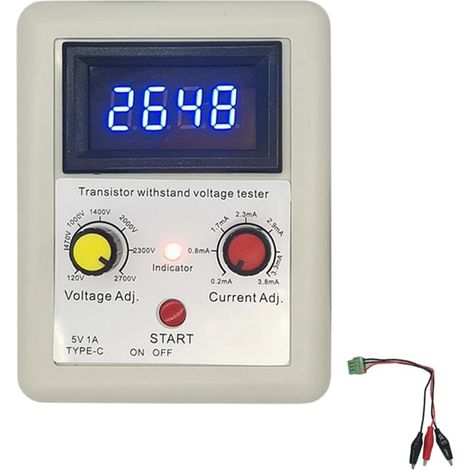 1 Testeur de Transistor IGBT de Capacité de Tension PCS Résiste au Testeur de Tension Blanc + Bleu (1/5)