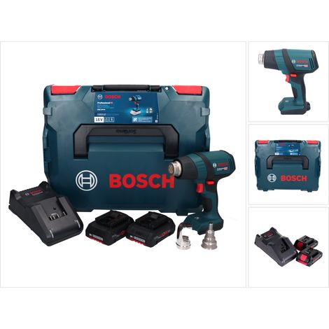Bosch GHG 18V-50 Soffiatore d'aria calda professionale a batteria 18 V 300° C / 500° C + 2x batteria ricaricabile ProCORE 4,0 Ah + caricabatterie + L-Boxx