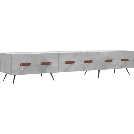 Mueble TV multimedia estantería para televisión buffet para televisión comedor salón dormitorio 150 x 36 x 30 cm madera contrachapada gris 020026028