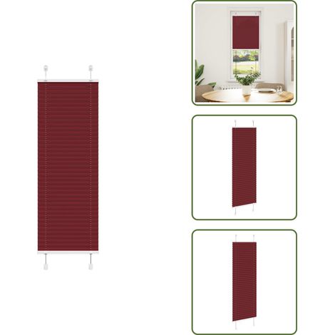 vidaXL Plissee Bordeauxrot 40x100 cm Stoffbreite 39,4 cm Polyester (1/5)