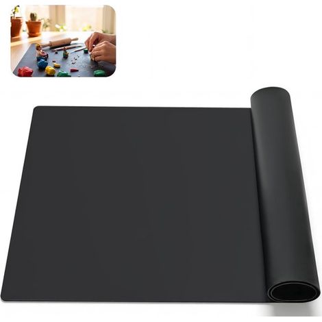 Grand tapis de loisirs créatifs en silicone. Peut également servir de tapis de bureau pour la création de bijoux, le travail de la résine époxy, la peinture, le scrapbooking et bien plus encore. (1/5)