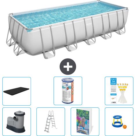 Bestway Bestway Power Steel Rectangulaire - 640x274x132 cm - 8-pièces S541 (1/3)