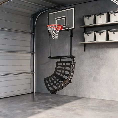 Panier de basket coloris noir en plastique 35,6 x 35,6 x 75,5 cm (1/5)