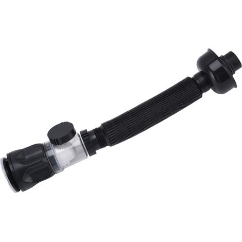 Tuyau d'évacuation pour lavabo et évier, flexible en PVC noir, multifonctionnel avec fonction rebond. (1/5)