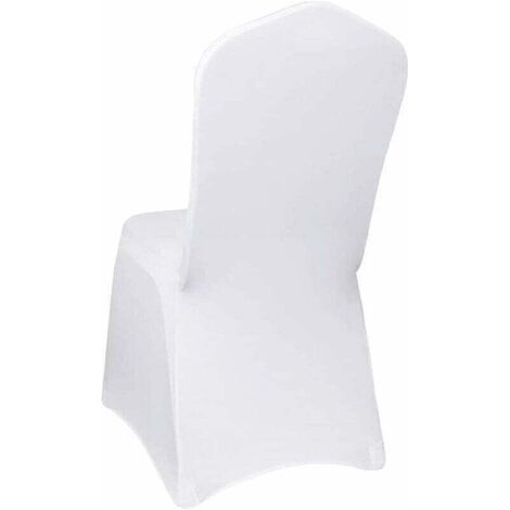 Lot de 10 housses de chaise en tissu élasthanne extensible amovible et lavable pour mariage, banquet, cérémonie, hôtel, salle à manger, fête, décoration (1/3)