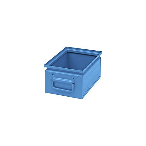 Caja apilable de chapa de acero  capacidad aprox 9 l  azul
