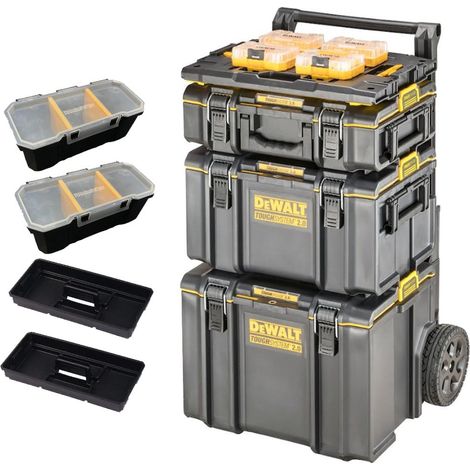 Dewalt Toughsystem 2 Rolling Tool Storage Box Trolley + 4 x Tstak Tough Case + (1/5)