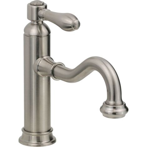 Miscelatore monocomando per lavabo modello retrò colore nichel spazzolato Gattoni Oxford 3140/31NS Nichel spazzolato