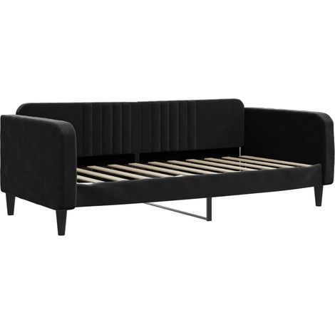 Lit de repos noir 90x190 velours (1/5)