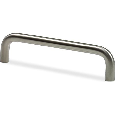 Poignée de Meuble  Acier Inoxydable 18/8  Design Moderne et Élégant  Installation Facile  Compatible Armoires, Tiroirs, Portes  Charnière Laiton 40, Mate, Ø10 x 128 mm (1/5)