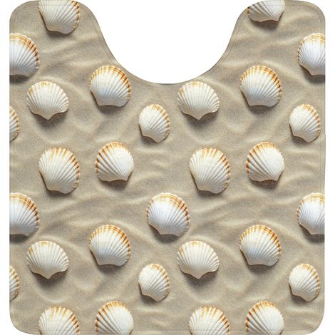 TAPPETINO PER WC Conchiglie - Sabbia - Marittimo 55x60 cm