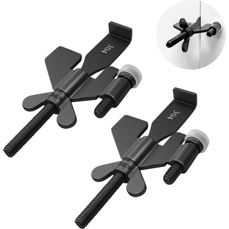 2Pack Noir Serrure de Porte Portable de Voyage Porte (1/5)