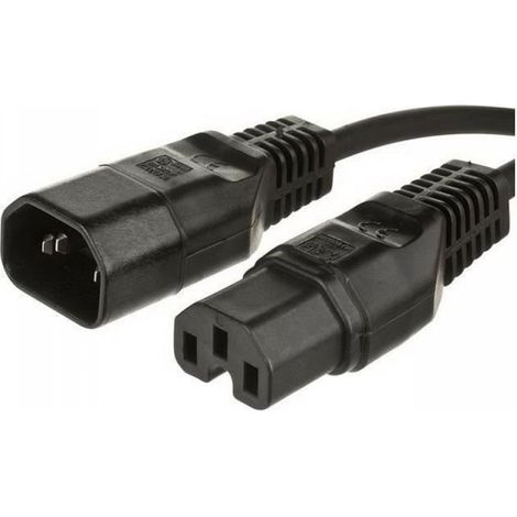 Coupleur C14 C15 - 0,5 m - Mâle/Femelle - Noir (1/3)