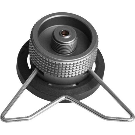 Adaptateur IPB avec support pour cuisinière à gaz longue entrée : réservoir de butane, sortie : vanne Lindal EN417 (1/4)