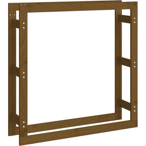 Maison Exclusive - Estante para leña madera maciza pino marrón mi