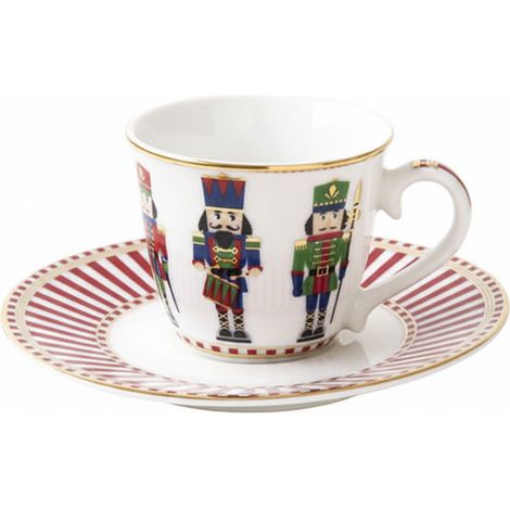 EasyLife Tazzina NutcrackerMas 80 Ml con Piattino Soldatini (1/5)