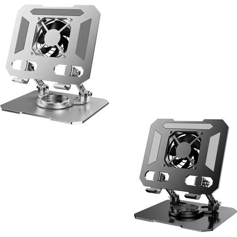 Andowl - Supporto Regolabile Per Smartphone Tablet Con Ventola Raffreddamento Rotazione 360° Q-zj268 - (1/5)