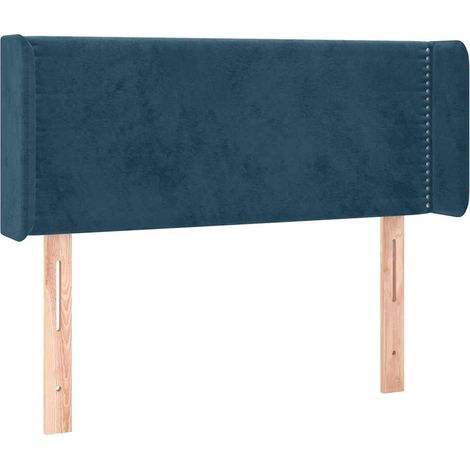 Maison Exclusive - Testiera ad Orecchio Blu Scuro 103x16x78/88 cm in Velluto