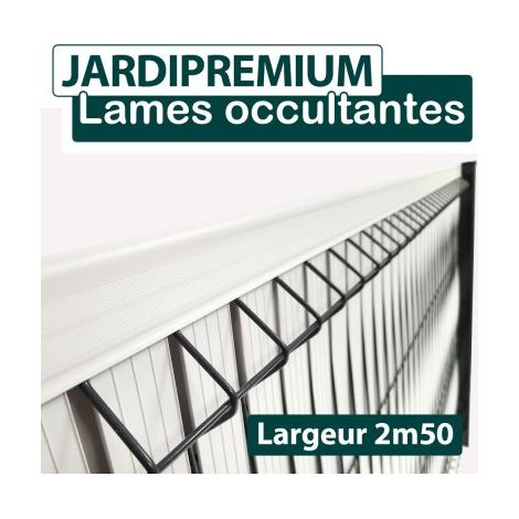 Lames Occultation Aluminium Gris Clair - 2.5M - JARDIPREMIUM - 1,03 mètre (1/4)