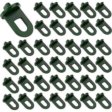 Ensemble de 50 clips pour serre avec fixation ultra-résistante et œillets - Le meilleur support pour treillis et plantes de votre serre - Accessoires pour serre - FM (1/5)