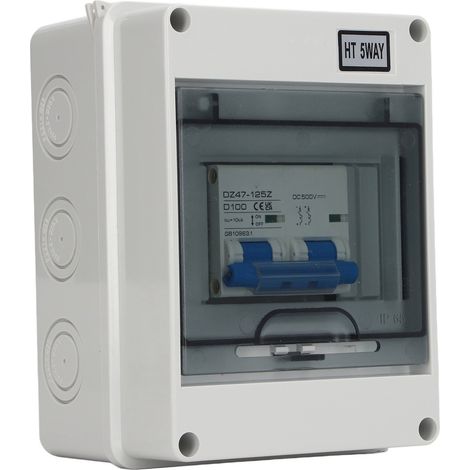 Interrupteur Sectionneur DC 500V PV Solaire Disjoncteur Mini Boîte de Jonction IP65 Étanche (1/5)