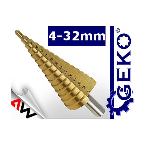 GEKO WIERTŁO STOPNIOWE  4-32mm
