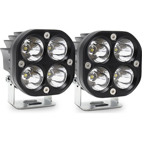 Feux de conduite à LED, 2 PCS 3 pouces 80W Lampes auxiliaires étanches super lumineuses Projecteurs pour voiture moto camion ATV UTV Bateau (Blanc). (1/5)