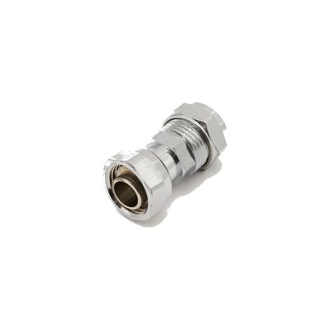 PrimaPlus Chrome Brass Compression Straight Tap Connector 15mm (1/3)