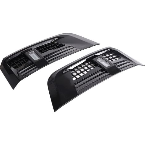 Rejillas de entrada de aire laterales, plástico ABS, ajuste personalizado para guardabarros laterales, instalación mediante clip, acabado negro brillante, compatible con Defender 90 y 110 (2020+). (1/5)