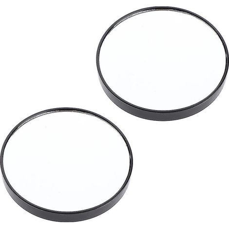 Kosmetikspiegel mit 10-facher Vergrößerung, Wand- und Reisespiegel mit Saugnapf, kleiner Kosmetikspiegel, 2er-Pack – Schwarz, 7,5 cm