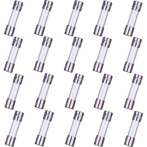 250V 20 Pcs 5x20mm Fusible En Verre À Soufflage Rapide 4A 250V 0.2x0.78 pouce Fusible Temporisé (Paquet de 20 Pcs) (1/2)