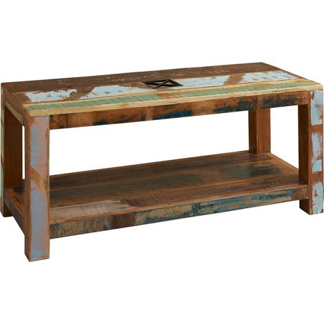 tavolino da salotto in legno di Legno riciclato 110x45x50 multicolore laccato NATURE OF SPIRIT 107