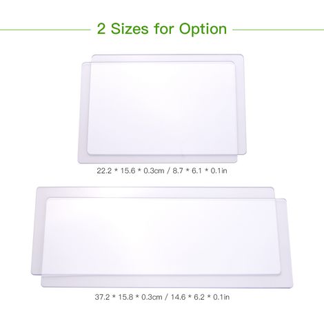 2 plaques de découpe transparentes en polycarbonate 3mm, accessoires de rechange pour machine de découpe et gaufrage, loisirs créatifs, scrapbooking, 22 x 15,5 cm (1/4)